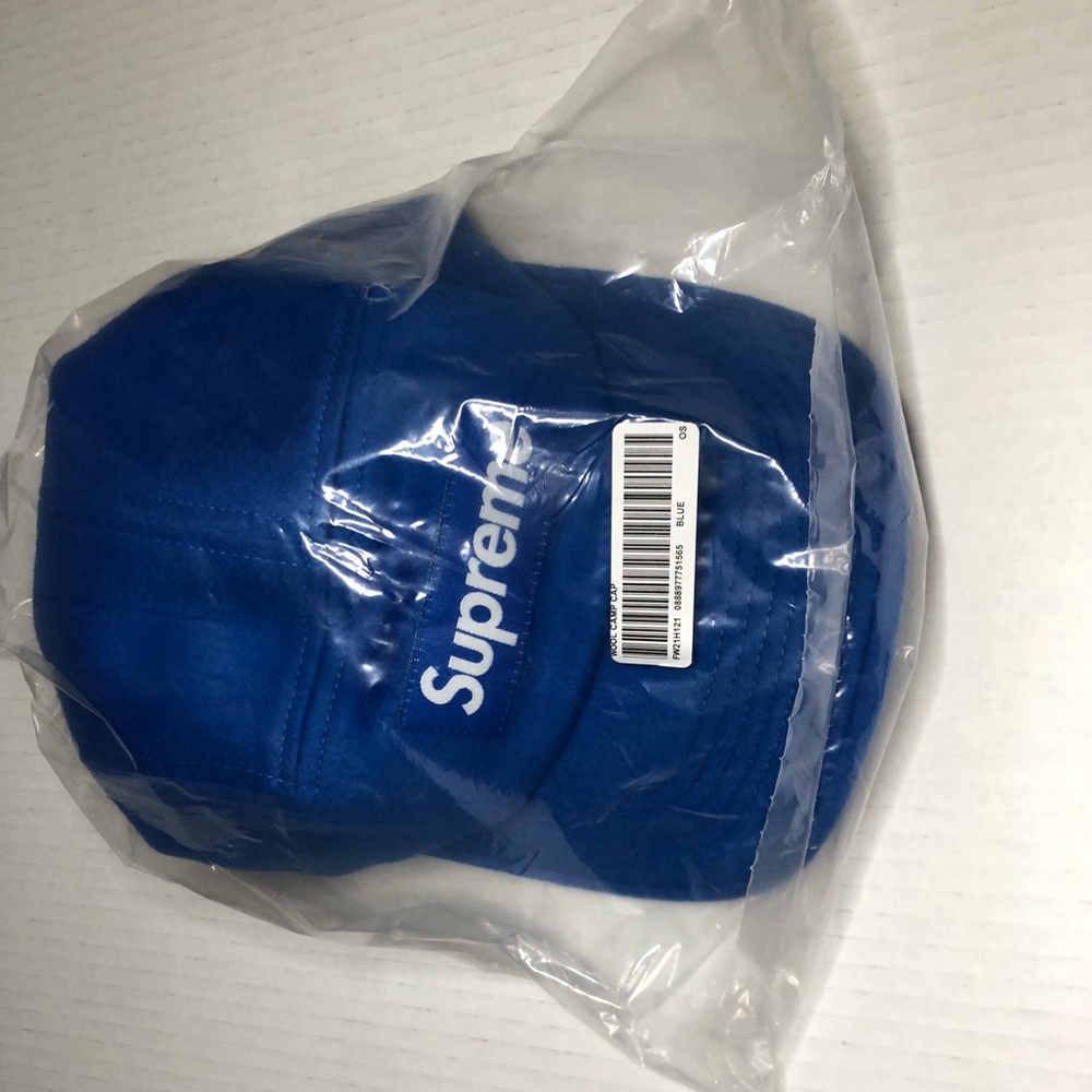 Supreme Wool Camp Cap Blue FW21